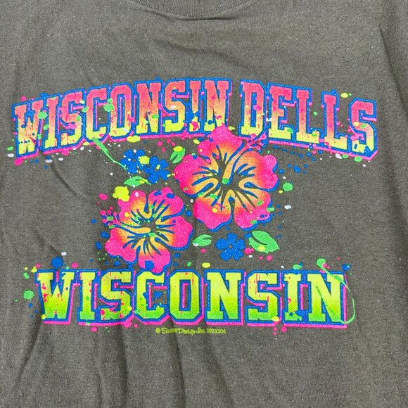 Wisconsin Dells Graphic T-Shirt S Anvil Recycled Cotton/Polyester Blend - Picture 6 of 6